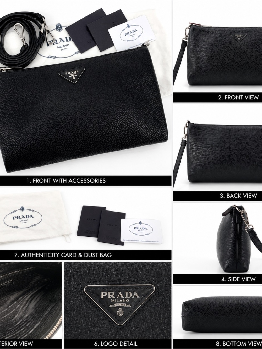 🖤 Authentic Prada Vitello Daino Crossbody